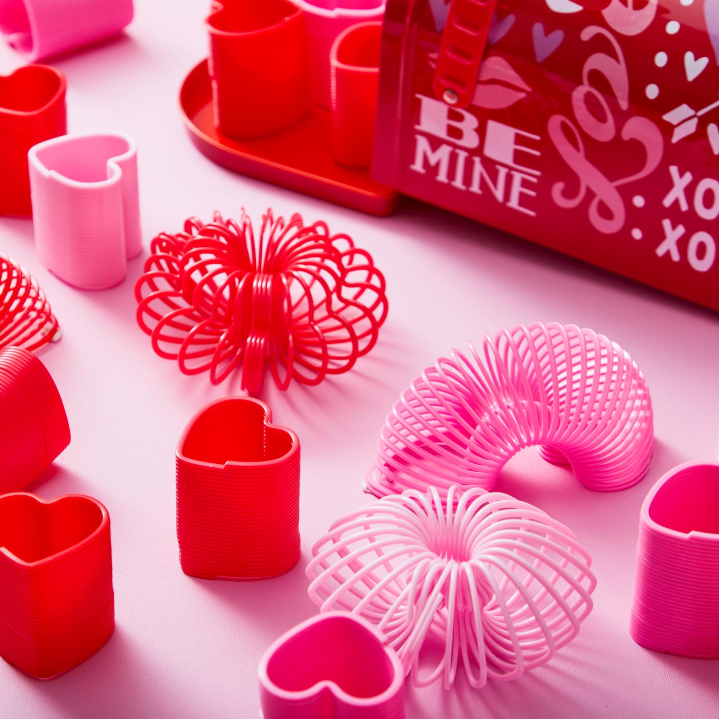 JOYIN 30 Packs Valentine’s Day Party Favors with Mini Springs Toys, Multi-Color Heart Coil Springs Toys, Stress Relief Fidget Toys for Kids Classroom Exchange, School Prize and Goodie Bag Stuffers