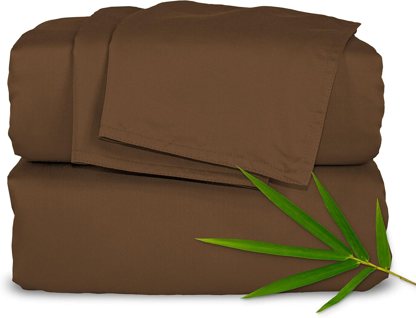 Pure Bamboo Twin Sheets - Luxuriously Soft 100% Organic Viscose Bed Sheet Set | Cooling Comfort in Coconut Husk