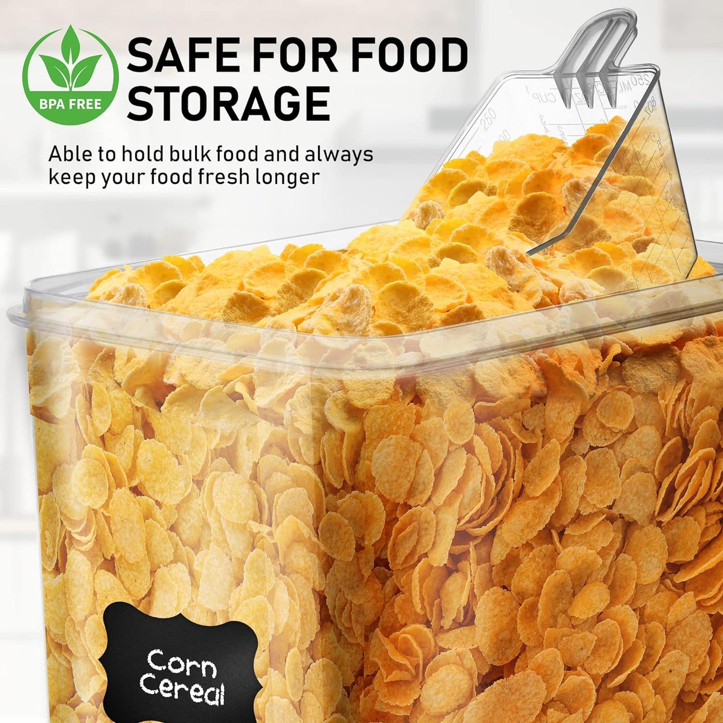 Flour Storage Container 2 PC [8.5L / 287 Oz] Extra Large Food Storage Containers with Lids - Airtight, Leak Proof, BPA-Free Plastic Flour Sugar Storage Containers - Bulk Storage for Kitchen & Pantry