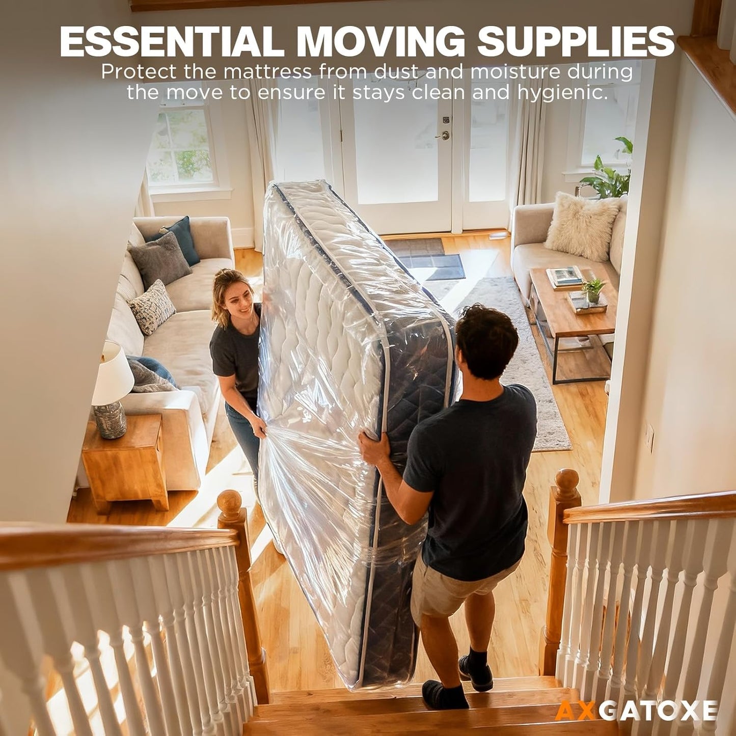 Plastic Mattress Bag - Waterproof Moving Cover & Protector | King Size (4MIL) by [Brand Name]