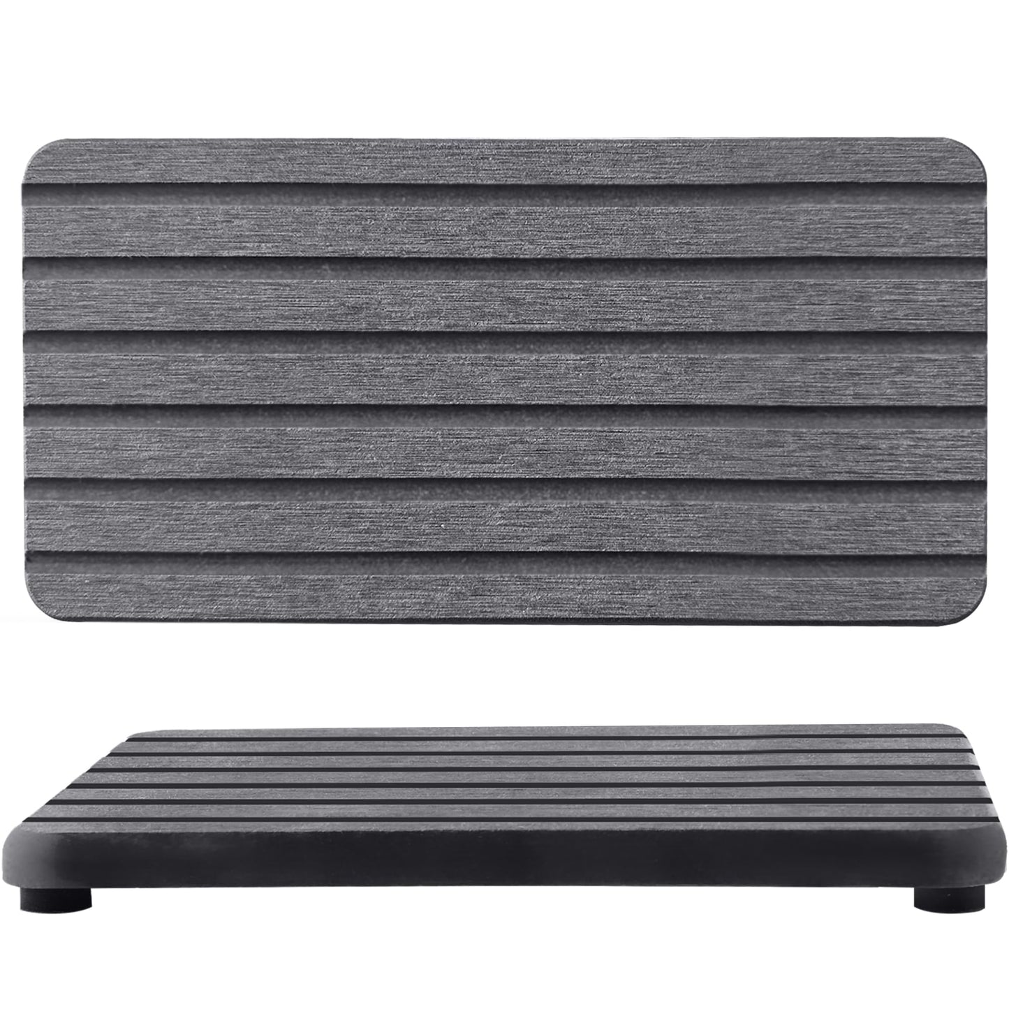 NiuYichee 2 PCS Water Absorbent diatomite Coasters, 7.1" x 3.5" Water Absorbing Stone Tray for Sink, Stone Drying mat for Kitchen Counter, Stone soap Tray Used for Hand Soaps & toiletries & Plants