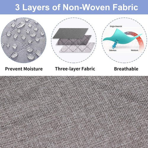 Fixwal Under Bed Storage Containers - 4 Pack Low Profile Organizer for Clothes | Sturdy Reinforced Design, 4.5 Inches High