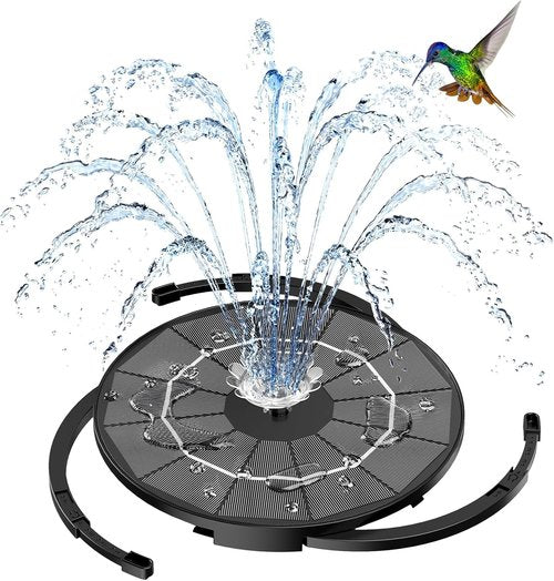 AISITIN Solar Fountain Pump - Upgraded 3.5W DIY Kit with 8 Nozzles & 9.8ft Cord for Garden & Pond