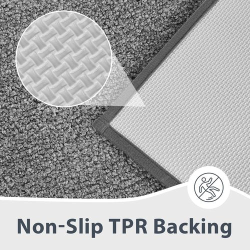 Anllugs Bathroom Rugs - Non-Slip Extra Soft Absorbent Bath Mats | 24" x 36" Grey & Dark Grey