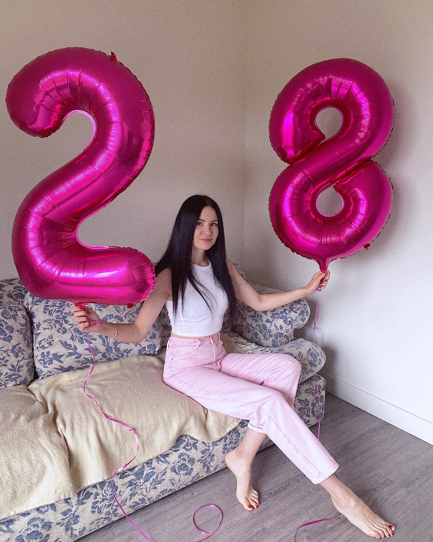 Hot Pink 8 Balloon, Number Balloons 40 Inch, 8th Birthday Decorations for Girls, Birthday Balloons, Hot Pink Party Supplies, Number 8 Balloon