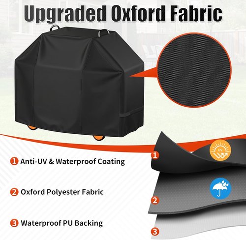 i COVER 55-Inch BBQ Grill Cover - Heavy-Duty Waterproof Protection for Weber, Char-Broil & More