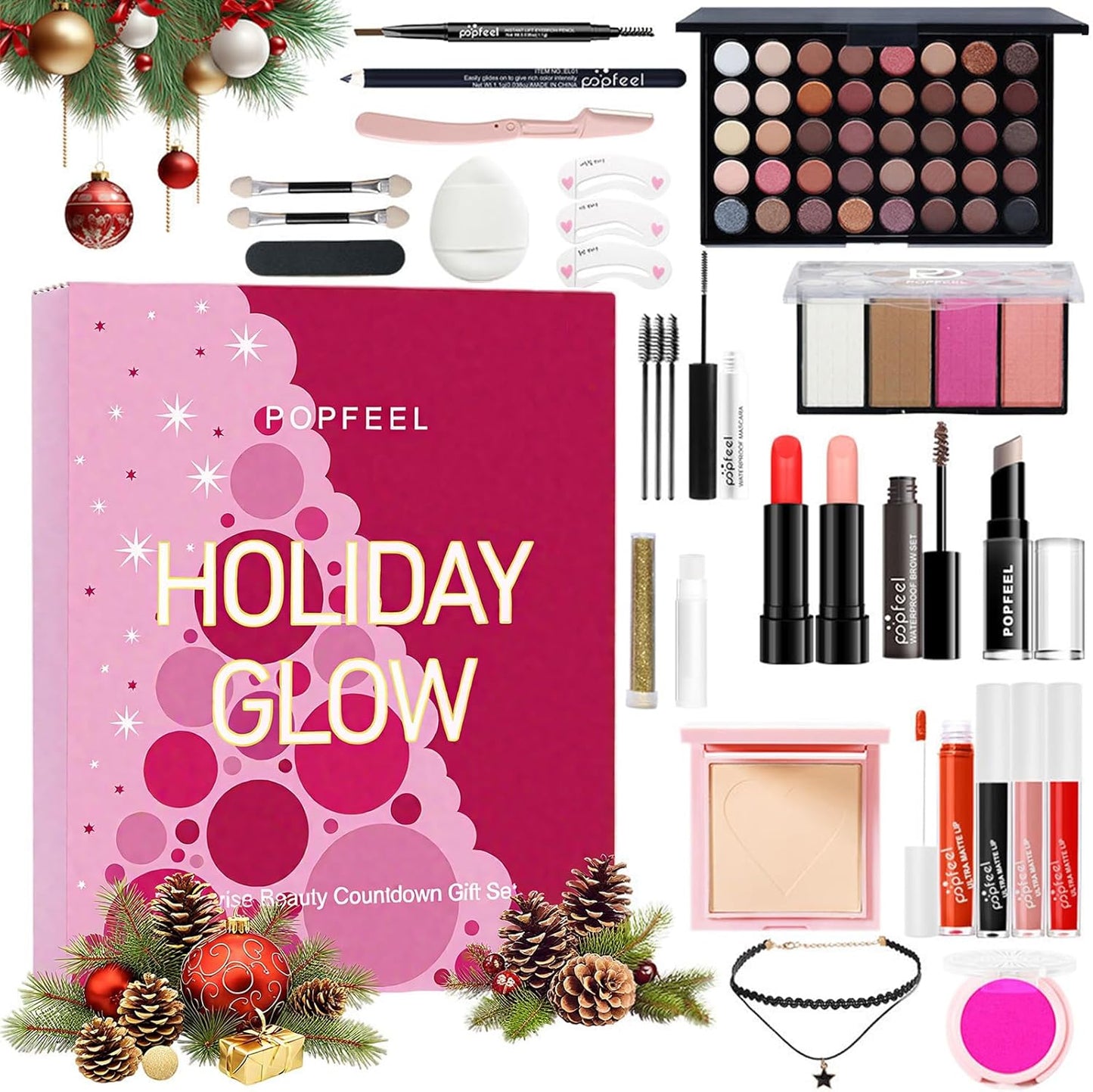 MYUPDALIN Makeup Kit - Complete Makeup Set for Teens & Women | Holiday Advent Calendar Surprise