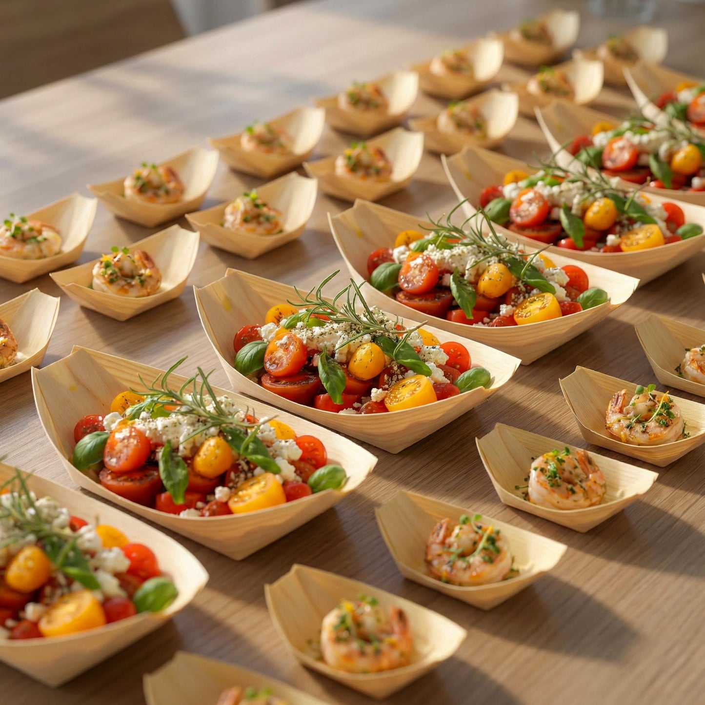 Restaurantware-5.5 x 3.5 Inch Food Trays, 200 Disposable Paper Food Trays- Heavy-Duty, Durable, Medium Paper Boats, For Snacks, Appetizers, Or Treats, Use At Parties Or Carnivals