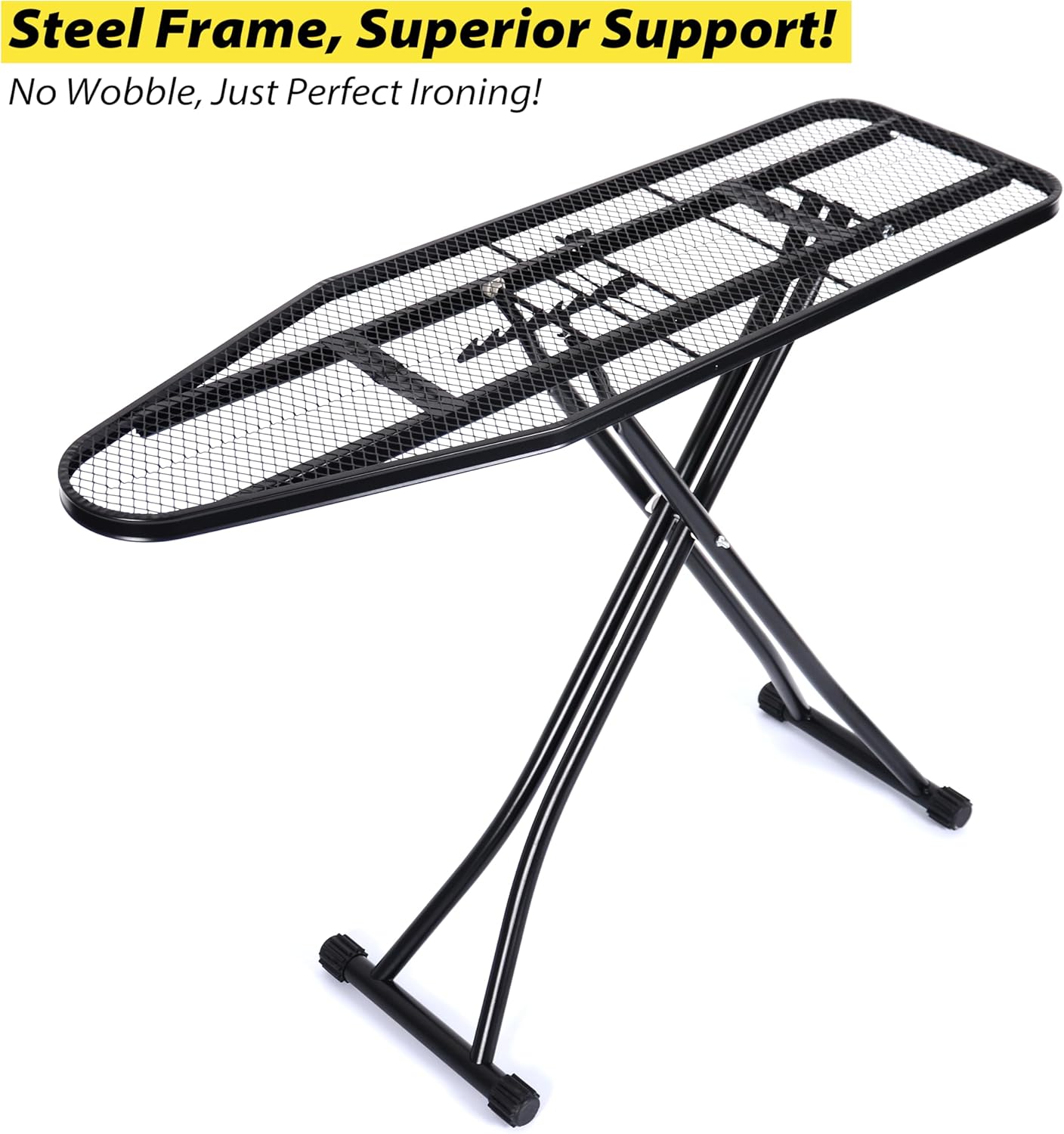 Skiennix Ironing Board - Foldable Adjustable Height with Heat-Resistant Cover | Lightweight & Durable for Home Use
