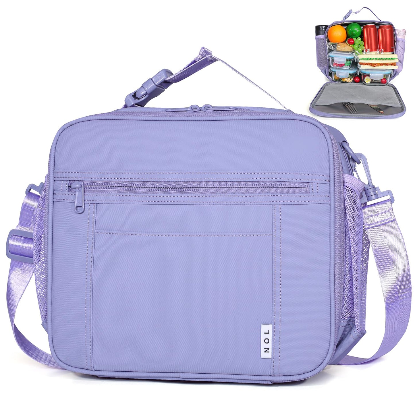 Lightweight Insulated Lunch Bag, Reusable Lunch Box 7L Cooler with Adjustable Shoulder Strap, Waterproof Zipper Lunch Bag for School & Work, Suitable for Men, Women and Kids