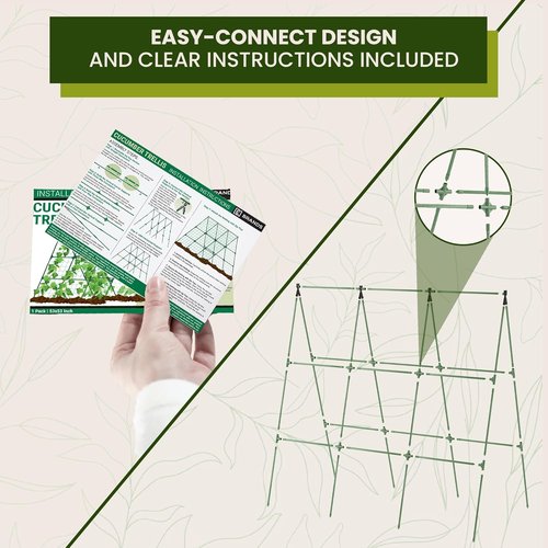 Cucumber Trellis by [Brand Name] - A-Frame Vegetable Support for Climbing Plants | 53x53 Inches