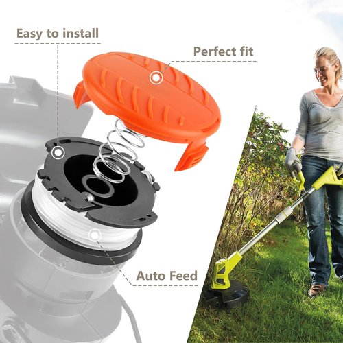 Black+Decker 10 Pack Weed Eater String - 0.065" Automatic Feed Trimmer Line, 240ft Replacement Spools
