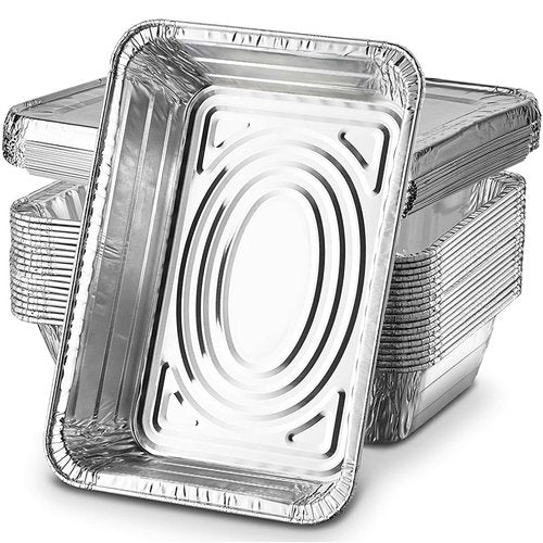 Epecnic 9x13 Aluminum Foil Pans with Lids (25 Pack) - Disposable Half Size Deep Foil Pans, Freezer & Oven Safe for Baking, Meal prep, Potluck, Outdoor Grilling, Camping, Catering, Large Events