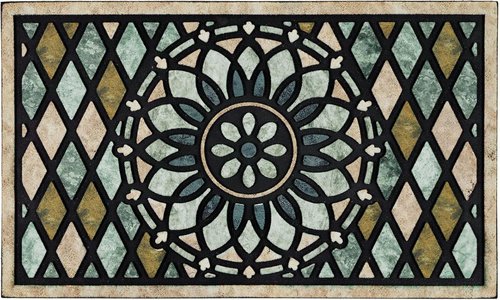 CHICHIC Welcome Door Mat - 24 x 36 Inch Heavy-Duty Non-Slip Outdoor Mat | Floral Design for Home Entrance