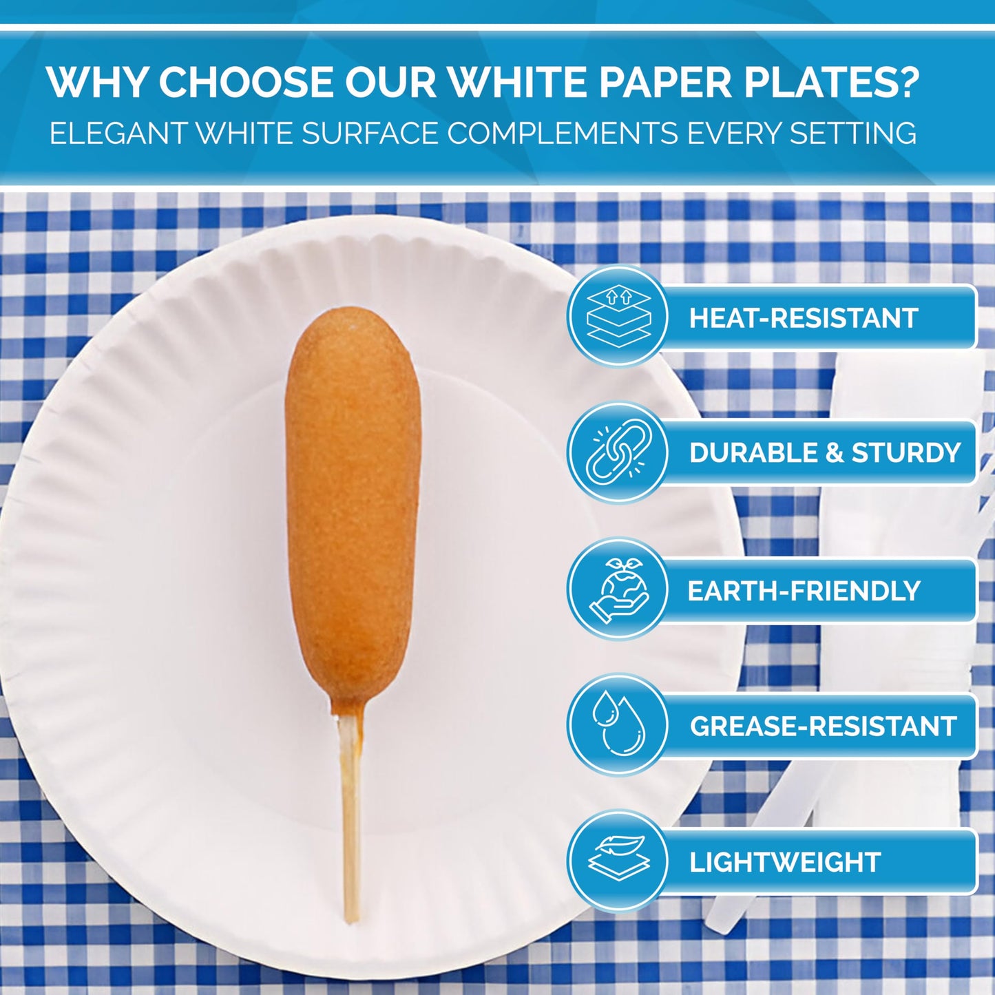 Perfectware- 6" Uncoated Paper Plates for Daily Use/Crafts/Events and Much More -Pack of 100ct