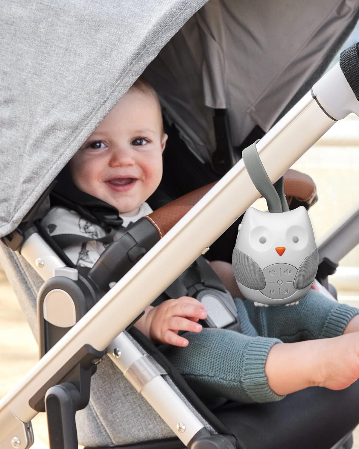 Skip Hop Portable Baby Sound Machine - Stroll & Go Owl Design for Soothing Sleep