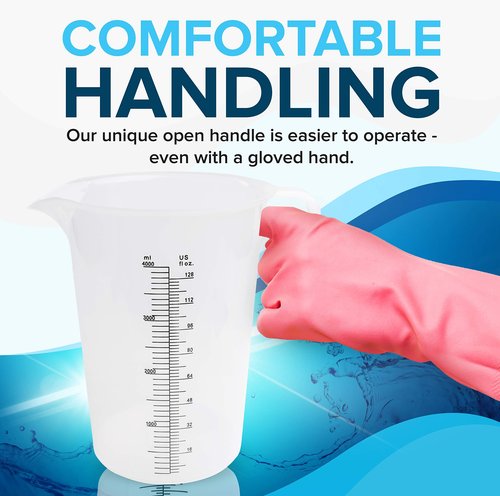ACCUPOUR 16oz (2 Cup) Measuring Pitcher, Plastic, Multipurpose - Great for Oil, Chemicals, Pool and Lawn - Ounce (oz) and Milliliter (mL) Increments (500 mL)