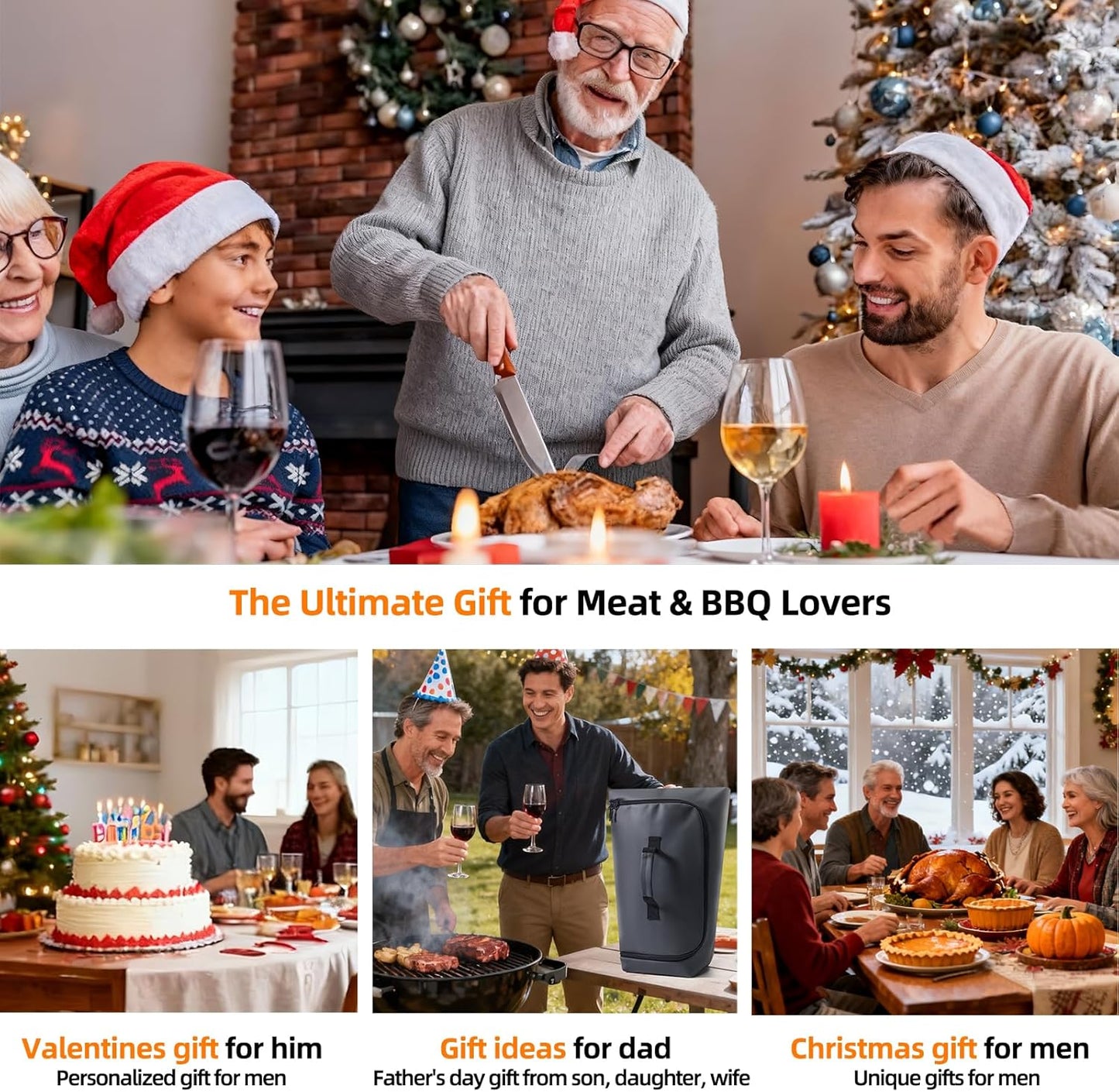 Skiennix BBQ Blanket - 270° Opening Insulated Leak-Proof Meat Resting Bag for Brisket & Turkey | Perfect Gift for Men
