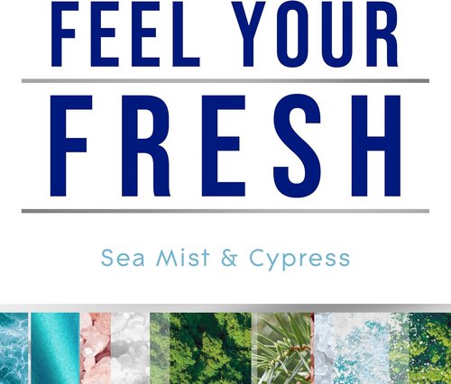 Glade 3-Wick Scented Candle Jar - Sea Mist & Cypress | Essential Oil Infused Air Freshener, 6.8 Oz, 3 Count