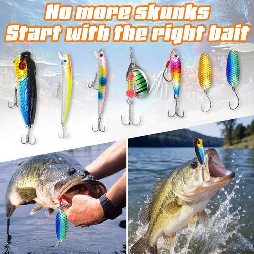 Advent Calendar Fishing Lures Kit - 24 Days Countdown Gift for Men, Teens & Dads | 2026 Christmas