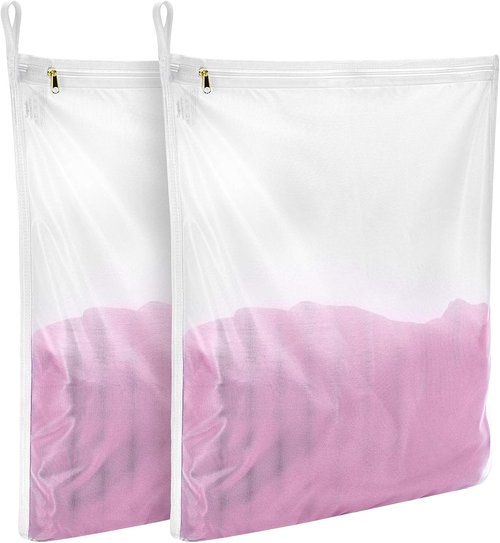 GOGOODA Fine Mesh Laundry Bags - Delicates Wash Bag for Lingerie, Bras & Socks | Hanging Loop Included