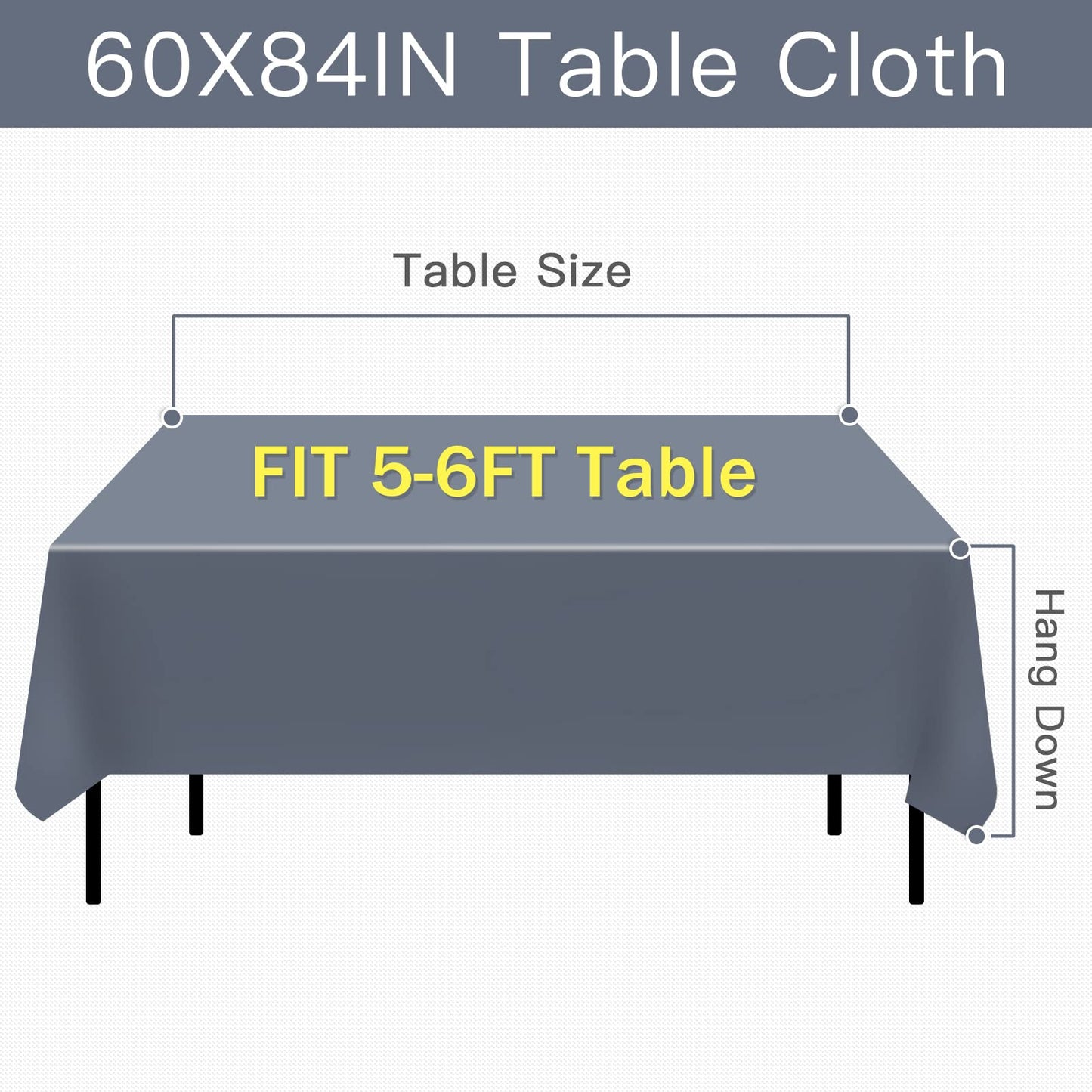 Vonabem 100% Waterproof Rectangle PVC Tablecloths, Vinyl Tablecloth with Flannel Backing, Wipeable Plastic Table Cover for Dinning, Picnic, Indoor and Outdoor(Brown,60"x84")