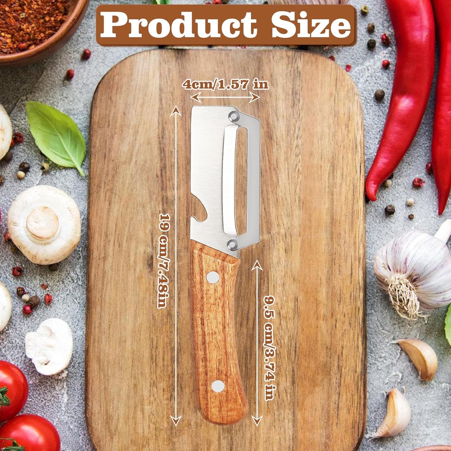 Skiennix Vegetable Peeler Set - Stainless Steel Blades with Wooden Handles | Non-Slip Kitchen Tool