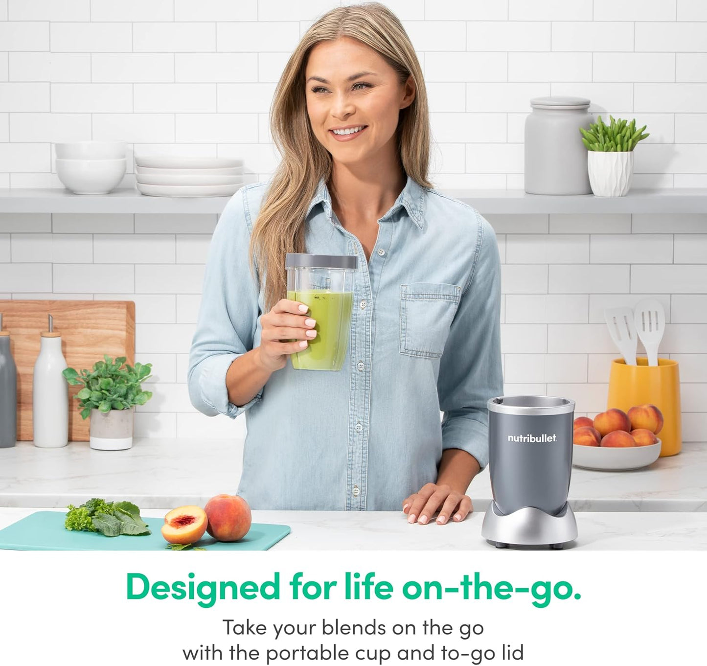 Nutribullet Personal Blender - 24 Ounce, 600 Watt | Perfect for Shakes, Smoothies & Food Prep in Gray