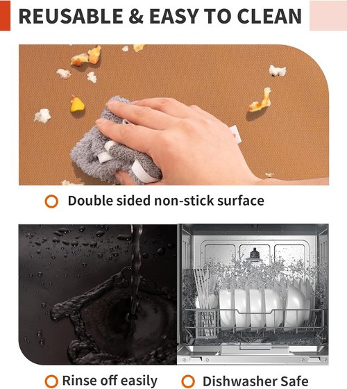 Heavy Duty Oven Liners by [Brand Name] - Non-Stick, Reusable Mats for Electric & Gas Ovens | 17x25" Copper, BPA & PFOA Free