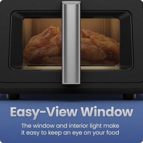Chefman Air Fryer 9 Qt | TurboFry 7-in-1 High-Powered 450°F Cooking for Crispier and Even Results | XL Basket with Viewing Window | Air Fry, Bake, Broil, Reheat, Dehydrate, Defrost, Keep Warm