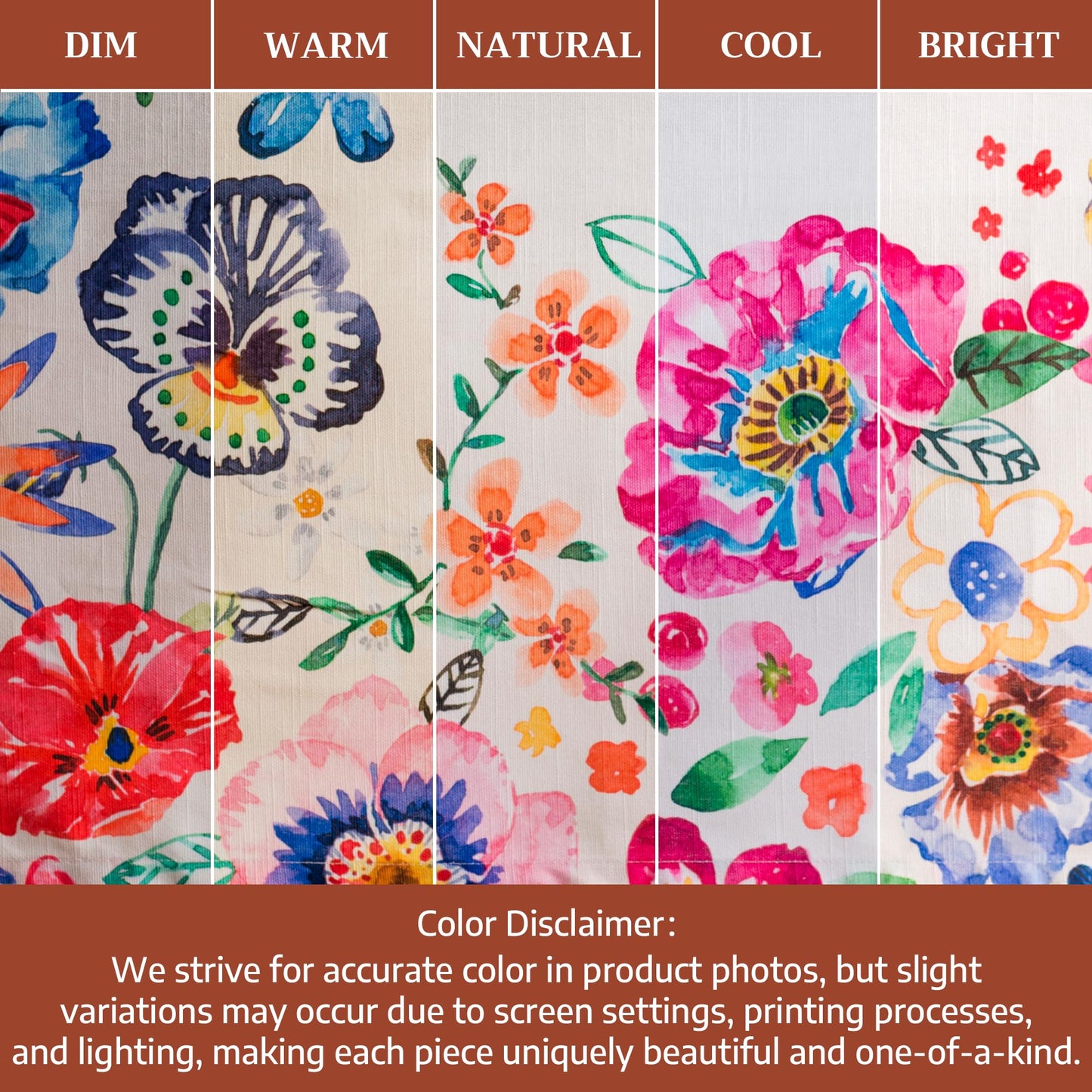 Maison d' Hermine Table Cloth Rectangle Table 100% Cotton 60 x 120 Inches Tablecloth Reusable Decorative for Dining Kitchen Farmhouse Gifts for Mothers Day Spring Summer- Happy Florals - High Summer