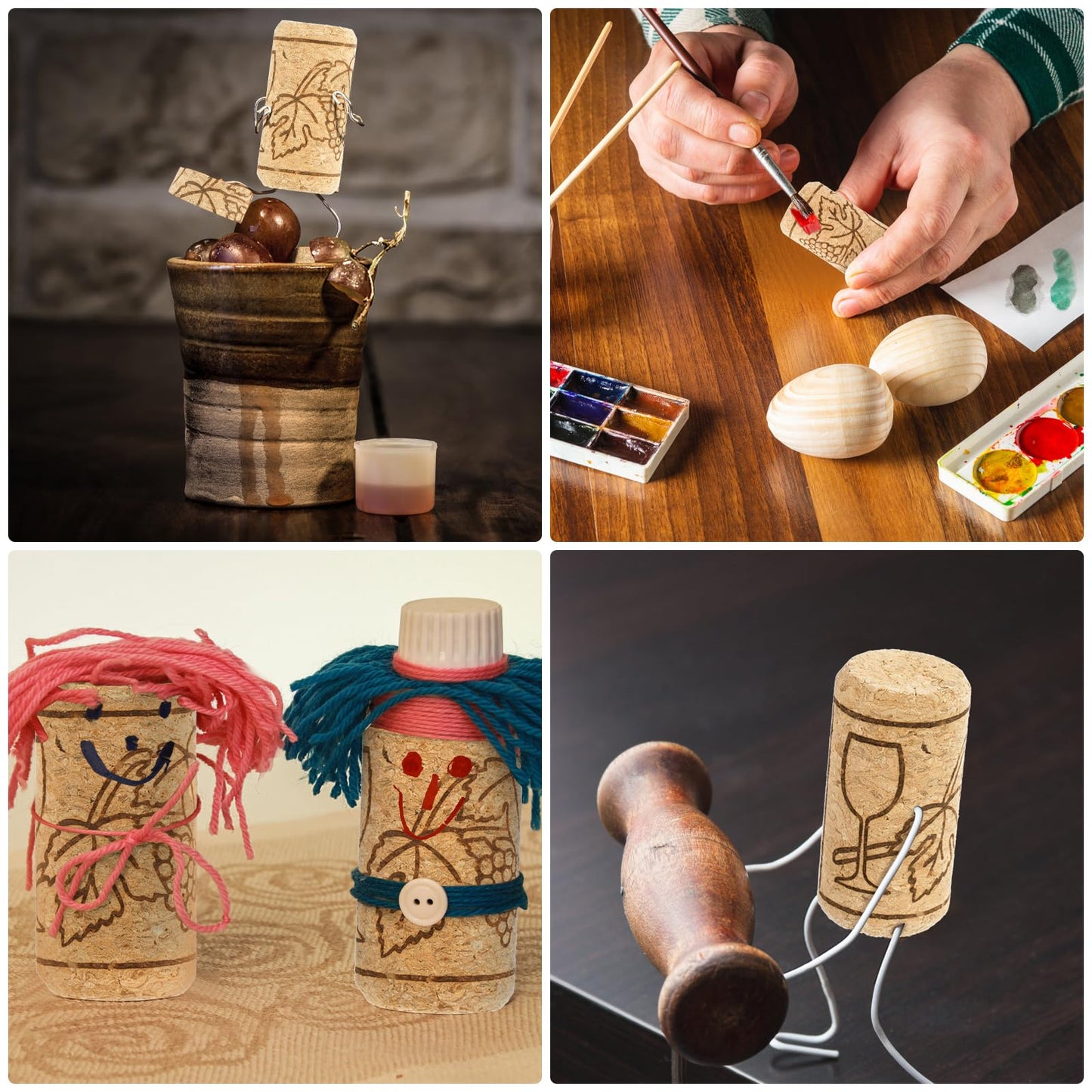 Tebery 100 Pack #8 Natural Wine Corks, 7/8" x 1 3/4" Premium Straight Cork, Wine Stopper for Corking Wine Making Art Projects