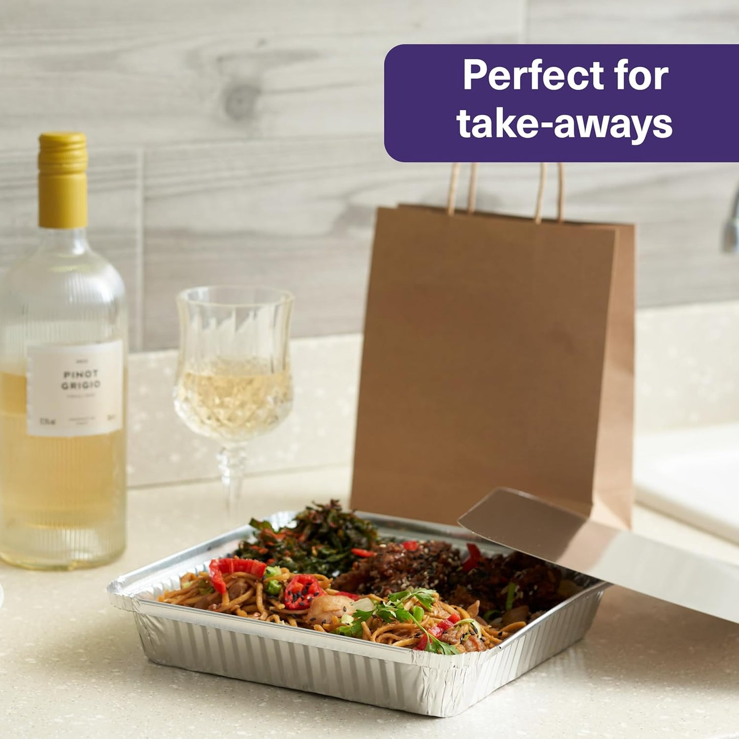 Matana 25 Pack Aluminum Pans - 9" Square Disposable Foil Baking Trays with Lids