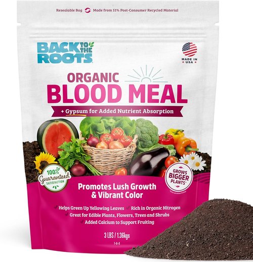 Back to the Roots 100% Organic Blood Meal - Premium Plant Nutrition for Indoor & Outdoor Gardening