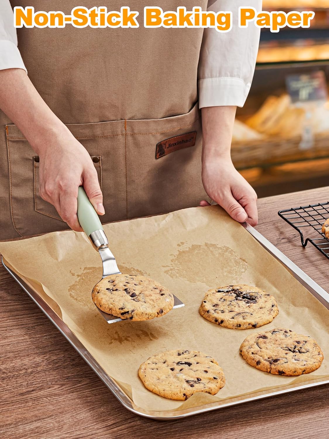 SMARTAKE Parchment Paper Baking Sheets - 200 Pcs Non-Stick Precut, 8x12 Inches for Baking & Grilling