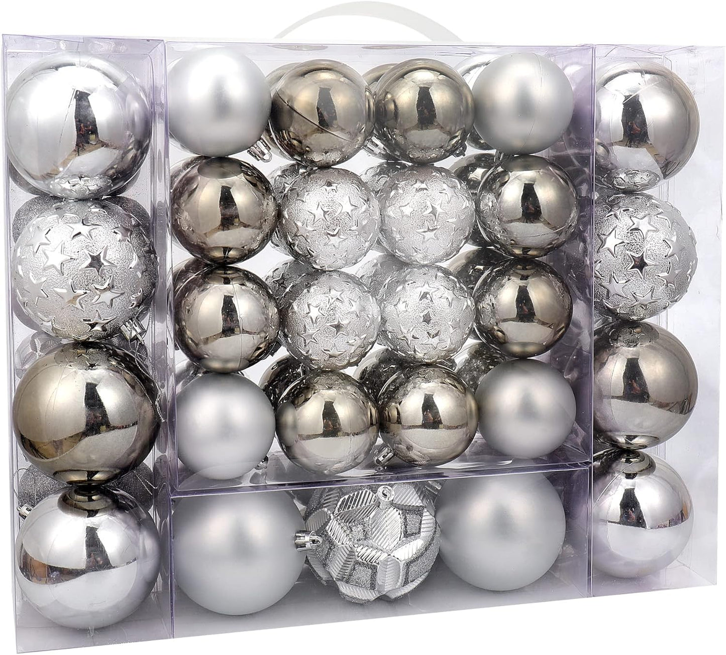 87ct Christmas Ball Ornaments Set Shatterproof Seasonal Hanging Decorations with Reusable Hand-held Gift Package for Xmas Tree Holiday Party and Home Decor, Gold