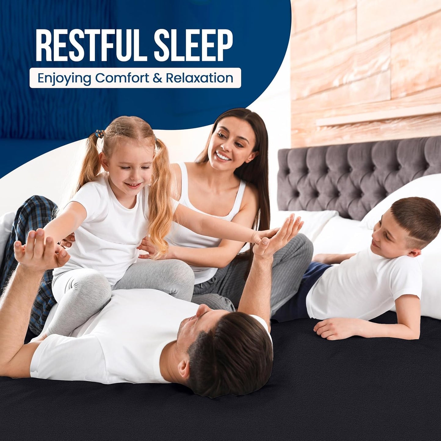 Utopia Bedding Waterproof Mattress Protector - Premium Terry Cover, Twin XL, Breathable & Fitted (Black)