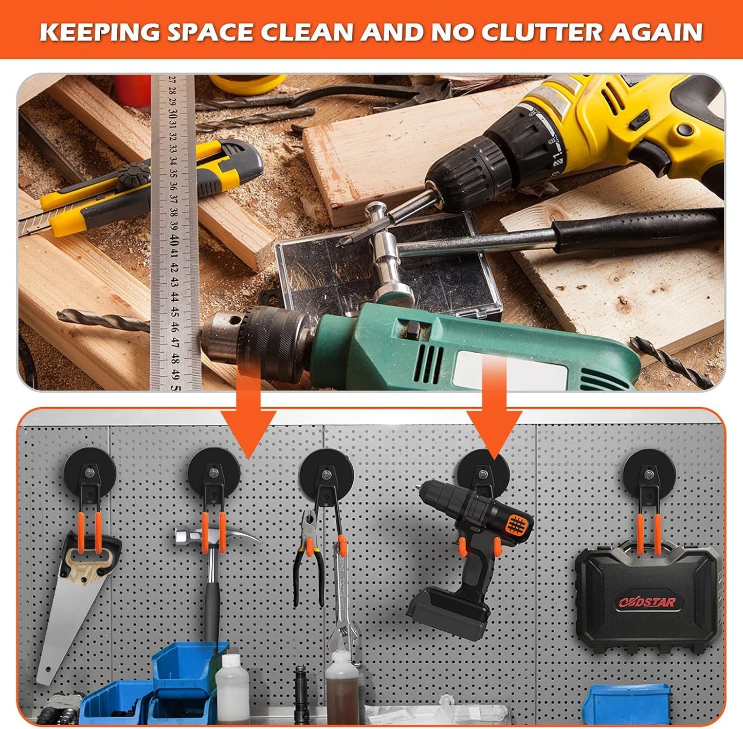 Magnetic Hooks - Extra Large Heavy Duty 3.5in Ndfeb Magnet for Garage Tool Storage | 2 Pack