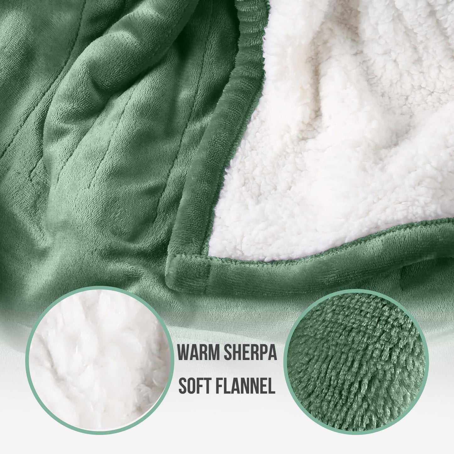 Heated Blanket Twin Size - 62"x84" Twin Size Electric Blanket with 5 Heating Levels & 10 Hours Auto Off, Fast Heating Blanket with ETL & FCC Certification for Bedroom Office Couch, Hunter Green