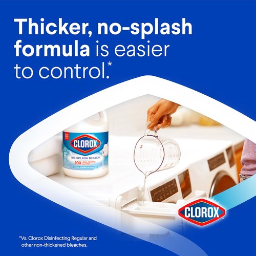Clorox No Splash Bleach - 77 Ounces | Safe, Easy-To-Use Formula for Mess-Free Cleaning