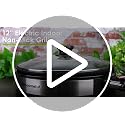 12-Inch Indoor Electric BBQ Grill, Non-Stick Surface, Adjustable Thermostat