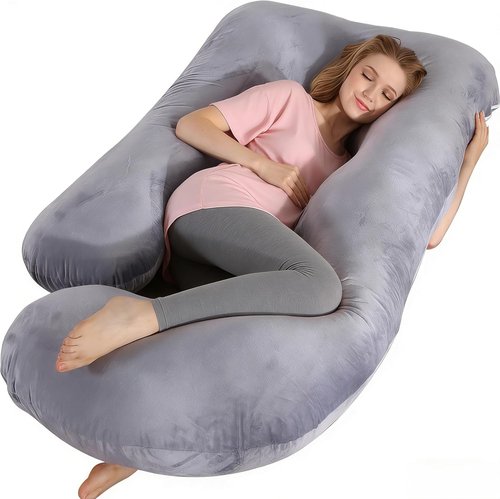BATTOP Pregnancy Pillow - Full Body Maternity Support for Back, Hips & Belly | Removable Washable Cover