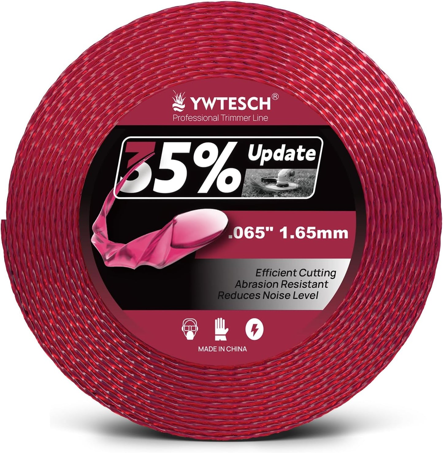 YWTESCH 065 Weed Trimmer Line - 0.065" Twisted Round String | 430-Foot Nylon for Electric & Cordless Trimmers