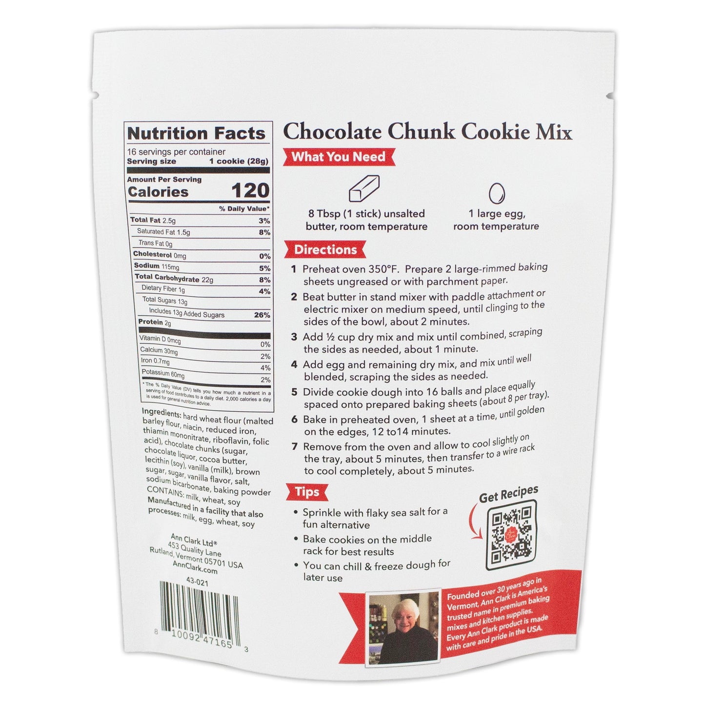 Ann Clark Gourmet Chocolate Chip Cookie Mix
