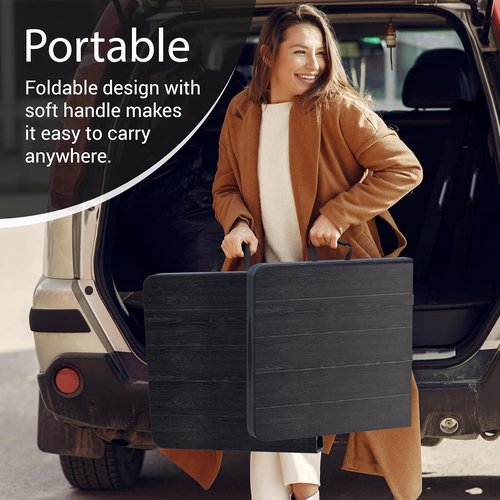 4FT Heavy Duty Foldable Table by [Brand Name] - Adjustable Height, Built-In Handle | Perfect for Indoor/Outdoor Events