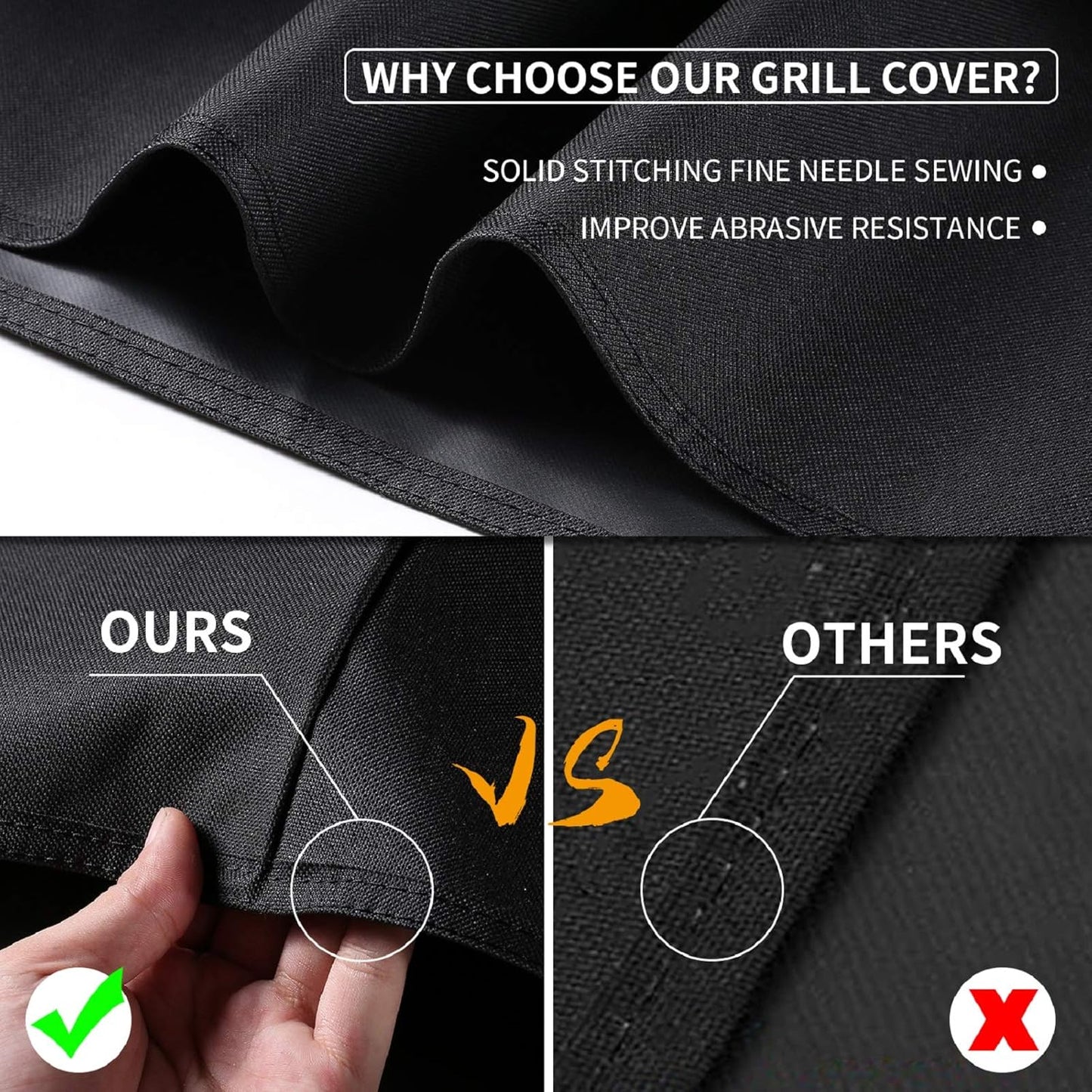 SUPJOYES Grill Cover - Heavy Duty Waterproof BBQ Cover for 26-Inch Weber Charcoal Kettle