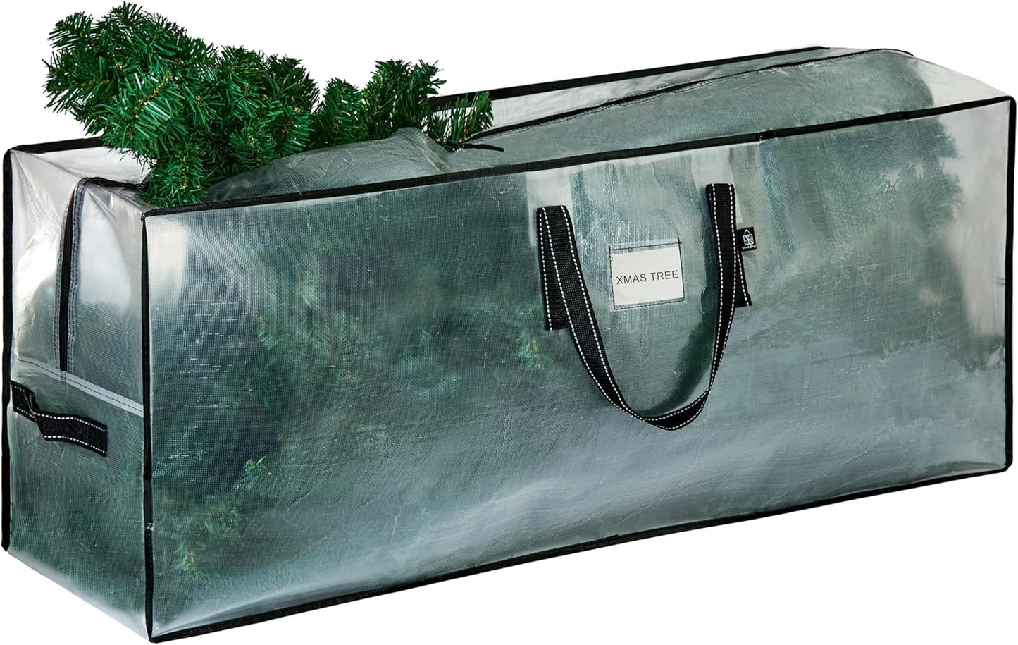 VENO Christmas Tree Storage Bag - Heavy Duty 7.5 Ft Zippered Design with Durable Handles & Label Slot