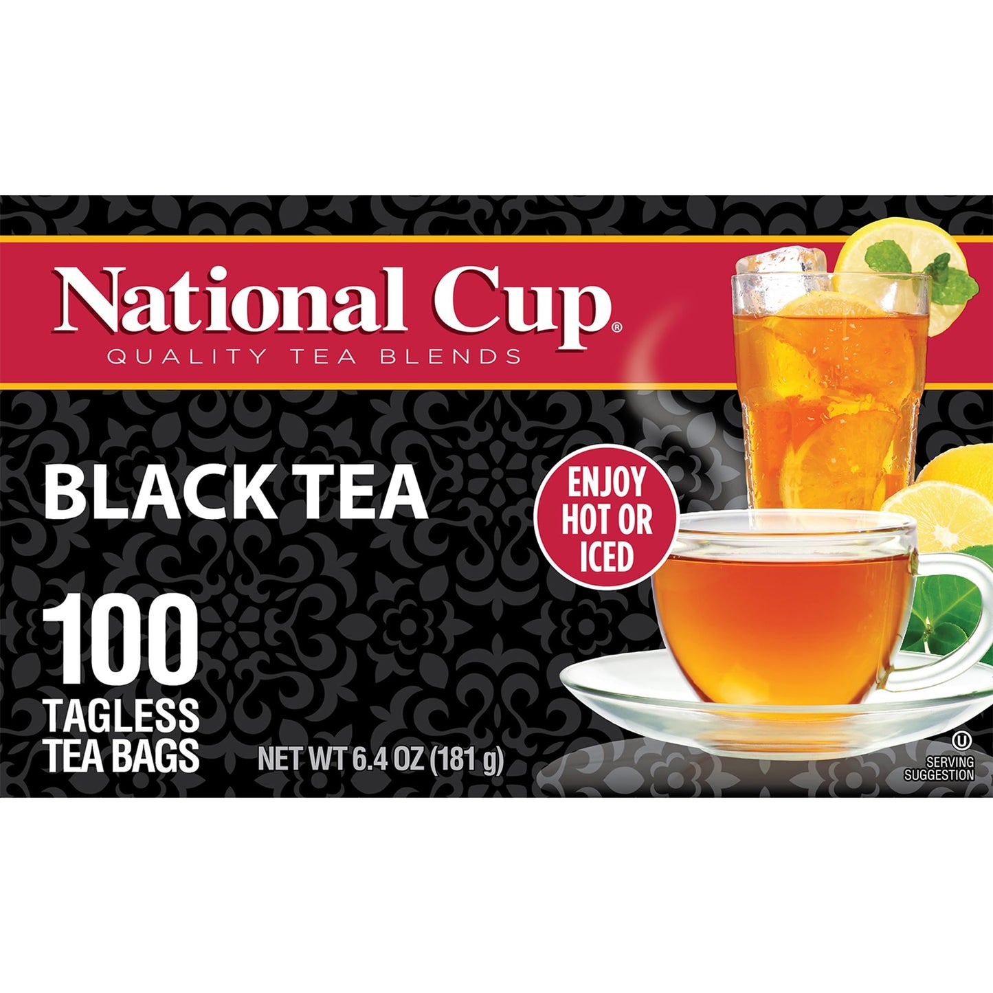National Cup Black Tea, 100 Tagless Tea Bags (Pack of 3)