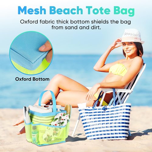 EUDELE Mesh Shower Caddy - Portable 8-Pocket Design for Quick Drying | Ideal for Beach, Gym & Travel