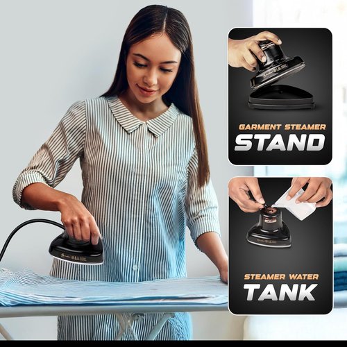 EcoNour Mini Travel Iron & Steamer - Compact Design with Temperature Control & Non-Stick Soleplate